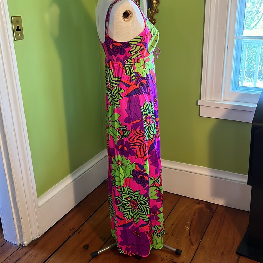 vintage 60s psychedelic jungle nightgown. - Picture 3 of 6